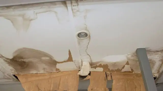 Ceiling Damage From Water in Northborough, MA